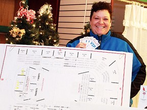 Patricia Gaudreau and her fellow members of the Canadian Cancer Society in Timmins will be spending the next week wrapping presents at the Timmins Square. Gaudreau will also be selling tickets to February’s Prostate Cancer on Ice fundraiser featuring the Montreal Canadien alumni team.