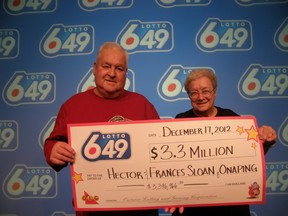 Onaping residents Hector and Frances Sloan have a million more reasons to celebrate this holiday season.(Supplied photo)