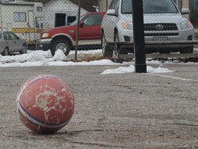 There was no action at the Blind River Public School Playground in Blind River, Ont. on Wednesday because teachers were voicing their concerns with the controversial BIll 155 on the picket line. 
Photo by JORDAN ALLARD/THE STANDARD/QMI AGENCY