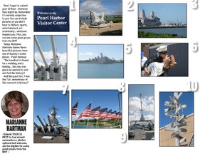 Today, Marianne Hartman shares these beautiful pictures from one of history’s iconic places - Pearl Harbour.
“We travelled to Hawaii for a wedding and a holiday... this was one place we wanted to visit and feel the history!!
And this past Dec. 7 was the 71st anniversary of this moment in history!”