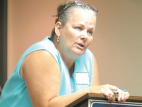 Debra Wingrove speaks about angels and angel readings at a 2007 workshop in Kenora.