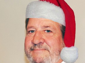 Chris Malette with Santa hat
