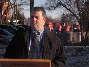 Greg Pietersma, chair of the Upper Canada District School Board, speaks to the media. 
QMI AGENCY/CORNWALL STANDARD-FREEHOLDER/File photo