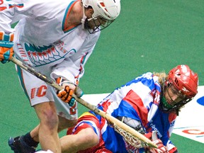 QMI file photo

Rory Smith (left) of the Six Nations Chiefs, shown fighting for the ball with Mark Steenhuis of the Peterborough Lakers last season, keeps opposing players honest, says Chiefs coach Rich Kilgour.