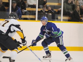 Sudbury Nickel Barons captain Sebastien Leroux is having a breakout season. Previously a role player, Leroux has exploded offensively this season to lead the NOJHL in points.