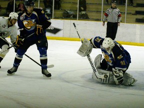 The Fort McMurray Oil Barons won 2-1 in overtime against the Spruce Grove Saints Saturday night. Gord Montgomery/QMI Agency