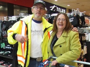 William Beck and Angela Pender of Spanish spent hours at the New Sudbury Centre on Sunday completing their Christmas shopping.