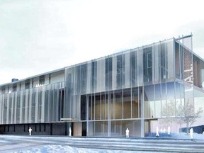 An architectural drawing of the Laurentian University School ...