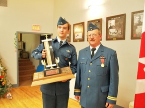 Captain Doug McBain presented the awards.