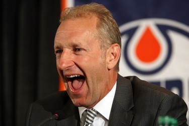 Associate Coach Ralph Krueger responds to a question after he was announced as the Oilers Head Coach at Millenium Place in Sherwood Park, Alberta on June, 26  2012.       PERRY MAH/EDMONTON        QMI AGENCY