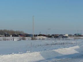 Supplied photo
Members of the Sturgeon Lake First Nation held an hour-long blockade at the boundaries of the reserve Wednesday afternoon to bring attention to the fight against Bill C-45.