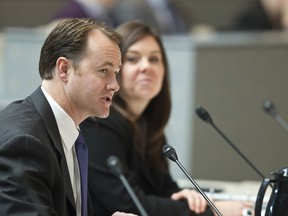 Brad Ferguson, president and CEO of the Edmonton Economic Development Corporation, speaks before Edmonton city council at Edmonton City Hall in Edmonton, Alta., on Tuesday, December 4, 2012. (Ian Kucerak/Edmonton Sun)