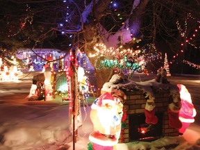 One of the houses judged for the City of Wetaskiwin Chamber of Commerce Christmas Light Up Contest Dec. 18, 2012. Be sure to take a drive round and check out the winners before the lights go out until next year! SARAH O. SWENSON/WETASKIWIN TIMES/QMI AGENCY