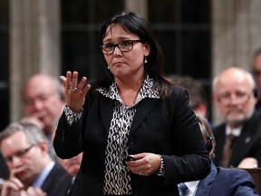 Health Minister Leona Aglukkaq pictured in the House of Commons recently. Her department must review a submission made by Canadian Blood Services in December which suggest the policy on gay men donating blood should be changed a five year ban instead of an indefinite ban. (FILE PHOTO)