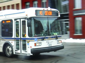 Stratford Transit buses will stop running at 6 p.m. New Year's Eve. (SCOTT WISHART, The Beacon Herald)
