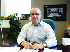 Brockville Mayor David Henderson sits in his office for a year-end interview with The Recorder and Times on Friday (RONALD ZAJAC/The Recorder and Times).