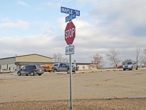 A northeast view of Maple Drive on Canadian University Collegeís campus at the four-way stop.(Lisa Joy Lacombe Globe)