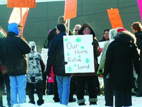 After a series of protests that included picketing MP Greg Rickford’s office prior to Christmas, the local Idle No More organizing team is asking First Nations people to “flex our economic muscles” on Jan. 2 and boycott all Kenora businesses. 
FILE PHOTO/Daily Miner and News