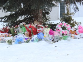 A makeshift memorial has gone up on Shadd Drive in Melfort to honour those lost and injured in the collision on December 22.