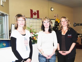 From left to right: Tara Andrus, educational assistant, Tammy Johnson, office administration and Danielle Mathias, co-ordinator and teacher for the Hilltop Storefront School. The Hilltop Storefront School is a school that provides students an alternative to the traditional high school environment.