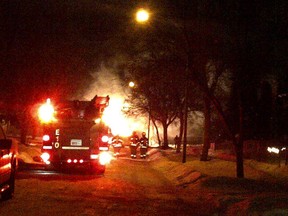 A fire broke out at the residence on Manor House Court in The Maples area of Winnipeg just after 4:30 a.m. Tuesday, causing an estimated $100,000 in damage to the house and another $30,000 in damage to its contents. (Handout courtesy @Shastaxox)