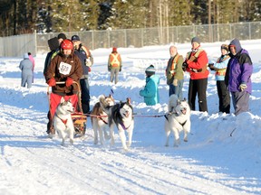 Sled dog races are set to go at Evergreen Park this weekend. The race had to be shortened to eight kilometres after portions of the groomed trail were damaged by vehicles, say organizers. (DHT file photo)