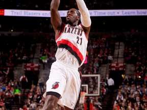 Trail Blazers' J.J. Hickson has enjoyed a solid campaign. (REUTERS)