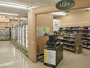 A shot of an LCBO grocery store outlet in St. George, Ont.