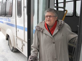 Mary Margaret Dauphinee takes the Kingston Access Bus to get to a doctor's appointment Thursday afternoon.
Michael Lea The Whig-Standard