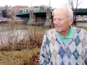 Jerry Campbell of Chatham, On. is retiring after 40 years as general manager of the Lower Thames Valley Conservation Authority. Campbell is shown here Monday Dec. 10, 2012 overlooking the Thames River flowing through Chatham. BOB BOUGHNER/ THE CHATHAM DAILY NEWS/ QMI AGENCY