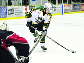 Portage Terriers forward Brent Wold during a game last season. Wold returned to the Terriers lineup Dec. 31 after a stint in the USHL.
(RON THOMSON/PORTAGE DAILY GRAPHIC/QMI AGENCY FILES)