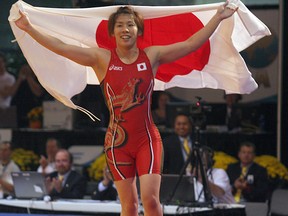Above, Japan’s Saori Yoshida broke a legendary record with her 13th consecutive major international win when she competed in the Women’s World Wrestling Championships at Millennium Place in Sherwood Park this summer. Photo by Shane Jones/Sherwood Park News/QMI Agency