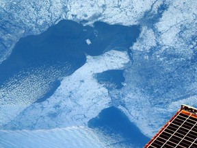 Canadian astronaut and Sarnia native Chris Hadfield recently tweeted this photo of Sarnia from space. SUBMITTED PHOTO