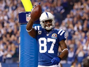Colts WR Reggie Wayne will pose a big problem for Baltimore. (REUTERS)