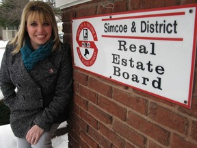 Amie Ferris, president of the Simcoe and District Real Estate Board, says there are lots of options for homebuyers in Simcoe. House prices in the town went up last year by 6%. (DANIEL R. PEARCE  Simcoe Reformer)