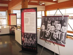 Folks attending the first of three Matiowski’s Winter Market and Craft Show at the Discovery Centre Jan. 12 are encouaged to view the Kenora Thistles 1907 Stanley Cup Winners display on the mezzanine level. 
FILE PHOTO/Miner and News