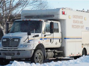 Police used Ben's Bait and Tackle in Garden River as a staging area as they searched for two missing snowmobilers on Sunday, Jan. 6, 2012.