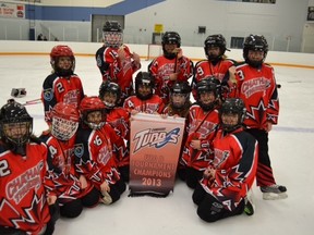 The Chatham Under-10 Thunder won gold medals at the Cambridge Turbos tournament on the weekend. (Contributed Photo)