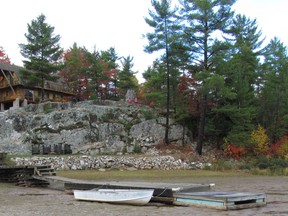 Water levels around Pine Island last October were high compared to Dec. 23 when a wind storm almost dried up the St. Mary’s River.