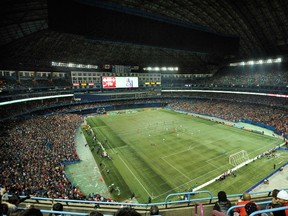 General view of the pitch during the CONCACAF Champions League game between the Toronto FC and the Los Angeles Galaxy March 7, 2012 at the Rogers Centre in Toronto. (Brad White/Getty Images/AFP)