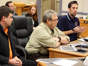 The Timmins Snowmobile Club is looking to expand and modify its existing trail system in and around the community. Timmins Snowmobile Club members made a presentation to city council stating the importance of the changes for the club and for the city. From left are the club's treasurer Marc Lapalme, president Gilbert Fortin, and trails co-ordinator and driver training instructor Patrick Dzijacky.