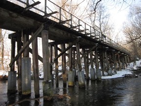 FILE PHOTO
The fundraising required to repair two deteriorating bridges on the Lynn Valley Trail near Simcoe won’t be as intensive as first thought. What began as a $265,000 project is now a $140,000 job.