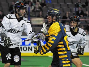 Edmonton Rush captain Jimmy Quinlan (left) is the only remaining player from the team’s inaugural season in 2006 and will be counted on to serve as a mentor to a crop of talented young players on the team this season. Perry Nelson QMI Agency