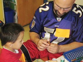 These two are just some of the faces seen making arts and crafts during the Welcome to Kindergarten program at Bishop MacDonell School.
Submitted photo