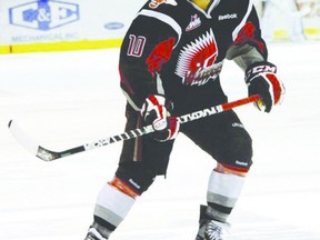 The Terriers acquired defenceman Tyler Vanscourt, seen here in his Moose Jaw Warriors days, from the Dauphin Kings Thursday. (KATIE BRICKMAN/QMI AGENCY)