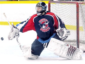 Goalie Marc Tremblay has helped the Wheatley Sharks rise to third place in the Great Lakes Junior 'C' Hockey League. (Daily News File Photo)