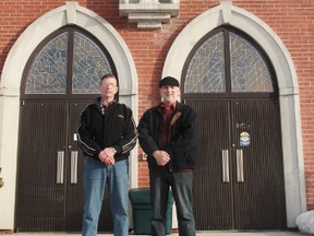 Fernando Jour, (left) and Byron Hunt are both teaching Catholics returning home class, at Our Lady of Good Counsel Church parish.