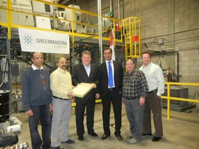 Submitted Photo

Brant MP Phil McColeman announces a $750,000 in federal funding for GreenMantra, a new Brantford company
