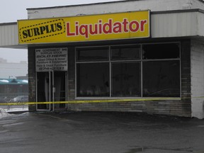 An early-morning fire Saturday at Surplus Liquidator on Elm Street in downtown Sudbury caused up to $500,000 in damage. Investigators from the Ontario Fire Marshal's office are currently on the scene.