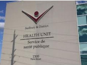 Sudbury and District Health Unit. File photo